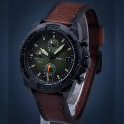 Bronson Chronograph Luggage LiteHide™ Leather Watch